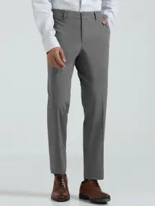 Blackberrys Men Textured Slim Fit Trousers