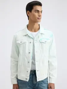 Pepe Jeans Men Spread Collar Cotton Denim Jacket