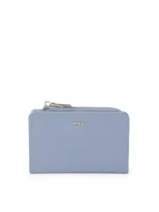 MANGO Women Abstract Textured Two Fold Wallet