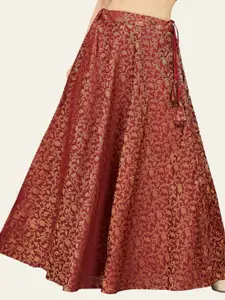 Studio Shringaar Women  Printed Flared Maxi Skirt