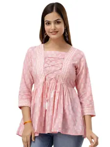 DMP FASHION Floral Printed A-Line Kurti