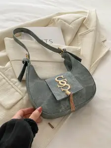 CORSICA Women Half Moon Satchel Hand Bag with Tasselled