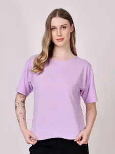 TQH Women Casual Solid Round Neck Top