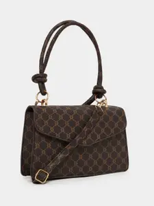 Styli Abstract Printed Tie Knot Handle Handbag