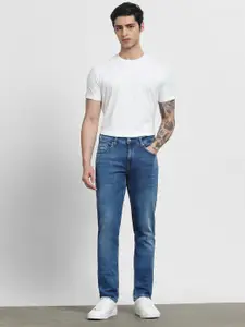 Mufti ss-25 Men Slim Fit Mid-Rise Heavy Fade Clean Look Cotton Stretchable Jeans