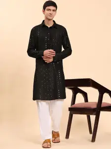 Pro-Ethic STYLE DEVELOPER Men Regular Sequinned Kurta with Pyjamas