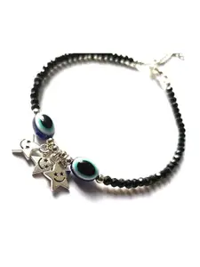 Jyokrish Silver-Plated Artificial Beads Anklet