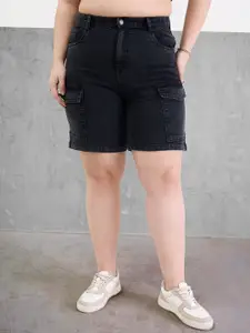 SASSAFRAS Curve Women Denim Shorts