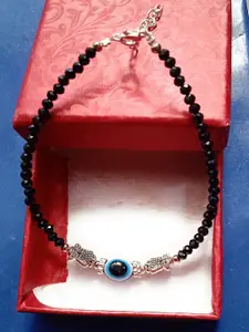 Jyokrish Silver-Plated Artificial Beads Anklet