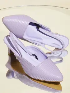 Froh Feet Women Pointed Toe Kitten Sandals With Backstrap