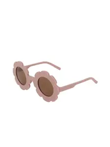 KIDOfash Girls Round Sunglasses with UV Protected Lens SUN-1606-PINK