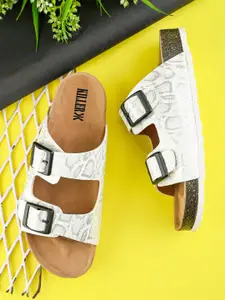 Killer Women Printed Open Toe Flats with Buckles