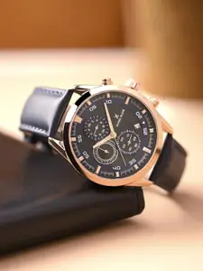 Daniel Klein Men Brass Skeleton Dial & Reset Time Analogue Watch DK.1.14291-2