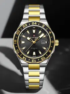 Naviforce Men Alloy Dial & Stainless Steel Bracelet Straps Analogue Watch NF9249_S B G