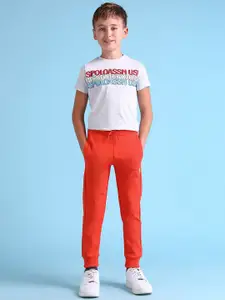 U.S. Polo Assn. Kids Boys Brand Logo Printed Joggers