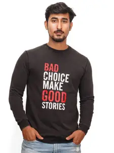 SANDCLOCK Men Printed Round Neck Pullover Cotton Sweatshirt