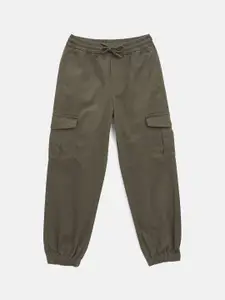 Blue Giraffe Boys Mid-Rise Pure Cotton Joggers