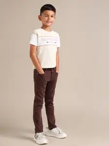 U.S. Polo Assn. Kids Boys Slim Fit Mid-Rise Stretchable Jeans