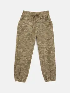 Blue Giraffe Boys Printed Pure Cotton Joggers