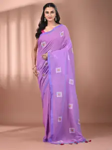 Charukriti Woven Design Embroidered Pure Cotton Handloom Saree