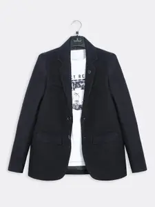CHARCHIT Boys Notched Lapel Blazer With T-Shirt