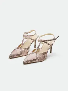 Oroh Leather Party Stiletto Pumps with Buckles