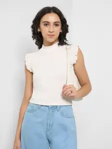 People Women Flutter Sleeve Top