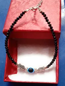 Jyokrish Silver-Plated Artificial Beads Anklet