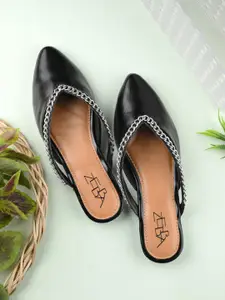 Zebba Women Open Toe Flats with Laser Cuts