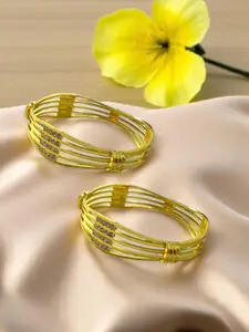 AARTISAI Set Of 2 Gold Plated Stone Studded Bangle