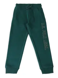 U.S. Polo Assn. Kids Boys Brand Logo Embroidered Joggers