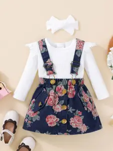 YK Girls Round Neck Leotard With Skirt