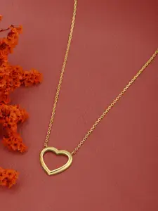 DressBerry 18kt Gold Plated Heart Pendant Necklace