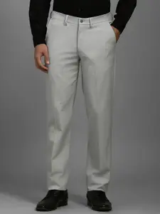 Louis Philippe Men Textured Slim Fit Formal Trousers