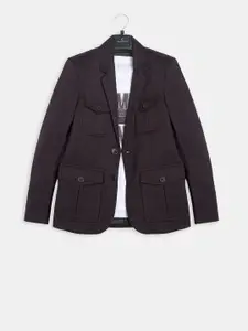 CHARCHIT Boys Notched Lapel Blazer With T-Shirt