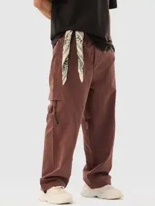 Snitch Men Loose Fit Cargos Trousers