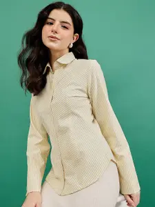 all about you Striped Comfort Cotton Slim Fi Party Shirt