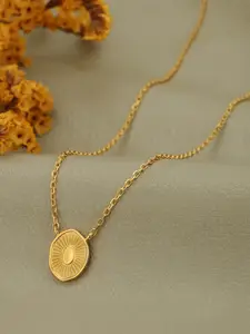 DressBerry 18kt Gold Plated Contemporary Pendant Necklace