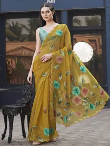 Tikhi Imli Floral Sequinned Organza Saree