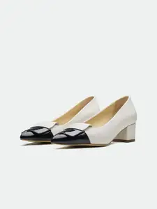 Oroh Leather Women Block Pumps