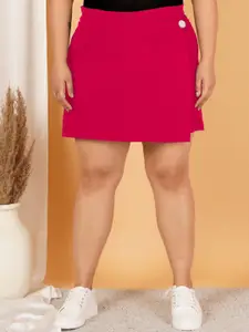 Indietoga Pure Cotton Plus Size Knee Length Skorts