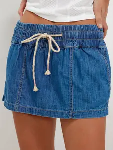 StyleCast Women Cotton Low-Rise Denim Shorts