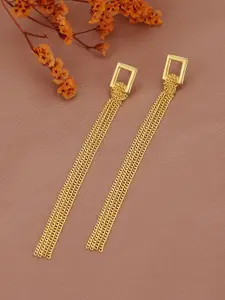 DressBerry 18kt Gold Plated Dangling Chain Drop Earring