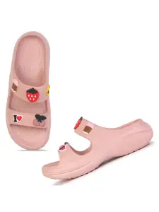 PENNEN Women Self Design Slip-On Flip Flops