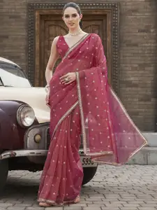 Tikhi Imli Ethnic Motifs Sequinned Net Saree