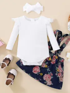 YK Girls Round Neck Leotard With Skirt