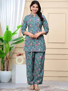 GURMEET FASHION Printed Top & Trousers Co-Ords