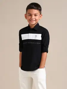 U.S. Polo Assn. Kids Horizontal Striped Pure Cotton Casual Shirt