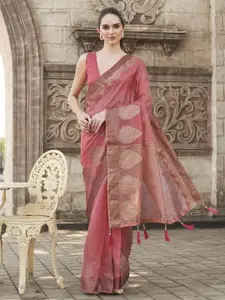 Tikhi Imli Woven Design Supernet Saree