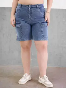 SASSAFRAS Curve Women Denim Shorts